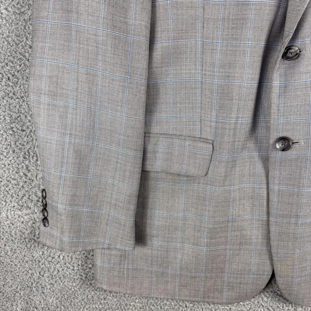 Jos A Bank Blazer Mens 41R Wool Tailored Fit Plaid‎ Check Suit Jacket Classic